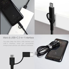 Load image into Gallery viewer, ZMI 1m - 3A 2in1 USB Type-A to MicroUSB/Type-C Adapter Quick Charge Cable
