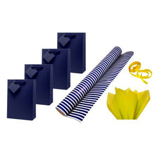 Load image into Gallery viewer, B.Moore - Gift-Wrap Kit - Stripes - Blue
