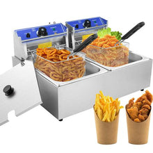 Load image into Gallery viewer, DH - 6L + 6L Double Pan Deep Fryer with Dry Boil &amp; Overheat Protect
