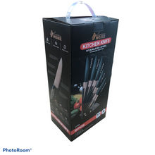 Load image into Gallery viewer, Condere 6 Piece Titanium Coated Knife Set with Stand
