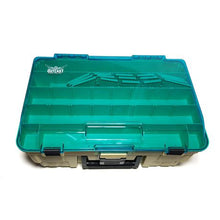 Load image into Gallery viewer, Outcast Double Layer Large Blue and Gold Fishing Tacklebox
