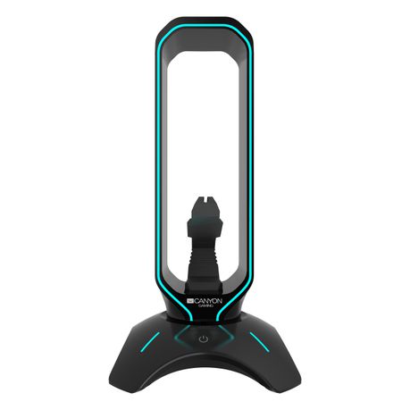 Canyon Gaming Bungee 3-in-1 Headphone Stand 2 Port USB 7 RGB Color - Black