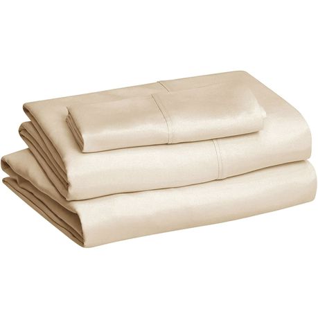 Wrinkle Resistant Egyptian Comfort Sheet Set 4 Piece Double: Cream Beige Buy Online in Zimbabwe thedailysale.shop
