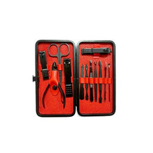 Load image into Gallery viewer, 12 Piece Quality Manicure &amp; Pedicure Set Nail Clipper Kit - Black
