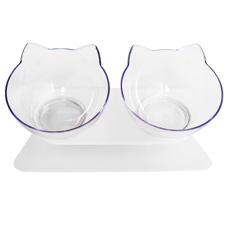 Elevated Double Feeding Bowl for Cats Buy Online in Zimbabwe thedailysale.shop