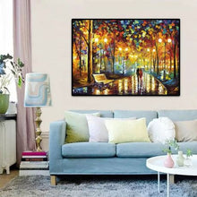 Load image into Gallery viewer, Diamond Painting DIY Kit, Round diamonds, 50x40cm- Walking in Woods
