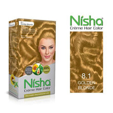 Load image into Gallery viewer, Nisha Creme Hair Colour Pack Brush and Conditioner Golden Blonde - 2 Pack
