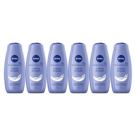 NIVEA irresistibly smooth shower cream / body wash - 6 x 500ml Buy Online in Zimbabwe thedailysale.shop