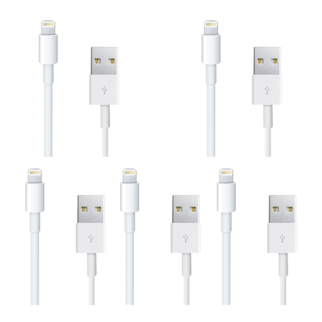 superb.™ iPhone USB Lightning Charging Cable - White (Pack of 5) Buy Online in Zimbabwe thedailysale.shop
