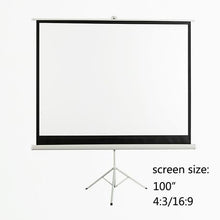 Load image into Gallery viewer, Tripod 100 inch portable electric projecting screen remote control
