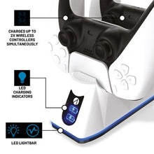 Load image into Gallery viewer, PS5 Twin Charging Dock with Play &amp; Charge Cable
