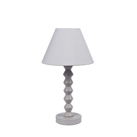 Cream Wooden Bedside Lamp with Polycotton Lamp Shade Buy Online in Zimbabwe thedailysale.shop