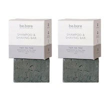 Load image into Gallery viewer, Be.Bare Top to Toe Shampoo &amp; Shaving Bar 100g - Pack of 2
