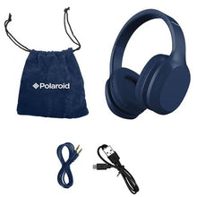 Load image into Gallery viewer, Polaroid 36 hour Bluetooth Headphones - Blue
