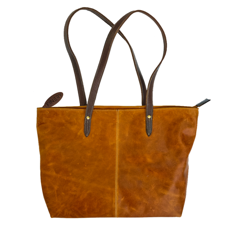 Finery Genuine Leather Shopper Bag- Toffee & Brown Buy Online in Zimbabwe thedailysale.shop