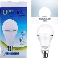 Load image into Gallery viewer, Battery Operated, Rechargeable Emergency 9W LED Bulb, BASE:B22-3 in a pack
