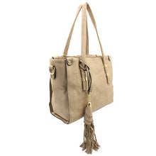Load image into Gallery viewer, Blackcherry Gold Tab Multi Compartment Tote-Beige
