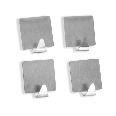 Hooks-Stainless Steel - 4 Piece - Square