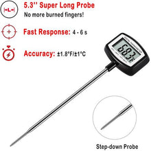 Load image into Gallery viewer, Stainless Steel Digital Cooking Thermometer with Instant Read Sensor
