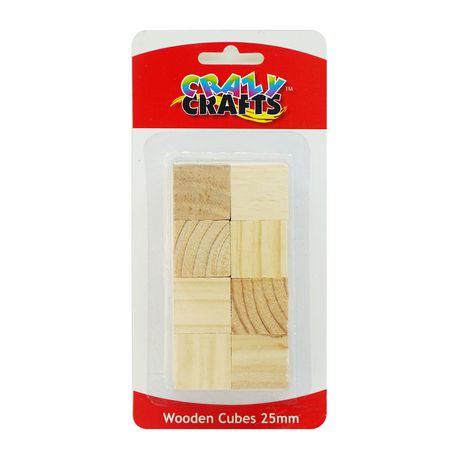 Wooden Cubes 25mm - 8 pcs Buy Online in Zimbabwe thedailysale.shop