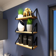 Load image into Gallery viewer, Décor Essential 3-Set Floating Shelves with Metal Brackets
