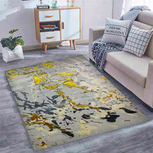 Load image into Gallery viewer, 230x160 Babil Textured Turkish Rug with Shimmering Yarn - Grey/Yellow
