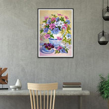 Load image into Gallery viewer, Diamond Painting DIY Kit, Round diamonds, 40x30cm- Vase of Flowers
