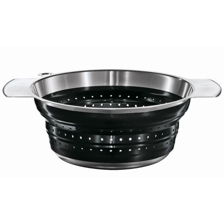 Roesle Collapsible Colander for Easy Storage and Dishwashing 24cm Black Buy Online in Zimbabwe thedailysale.shop