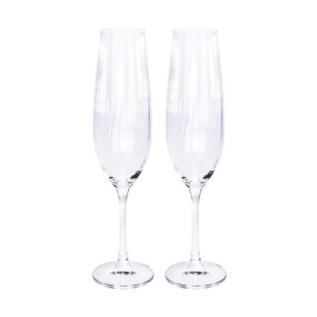 ECO Crystalline Champagne Glass Set of 2 - 260ml Buy Online in Zimbabwe thedailysale.shop