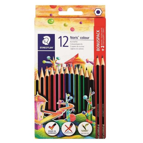 Staedtler Noris Club 12 Coloured Pencils + 2 HB Bonus Pack Buy Online in Zimbabwe thedailysale.shop