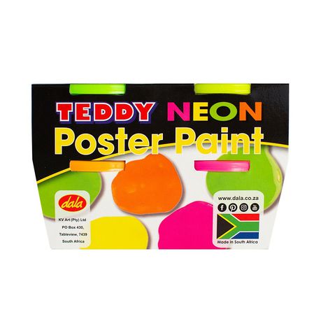 Teddy Neon Poster Paint 4 X 100g Buy Online in Zimbabwe thedailysale.shop