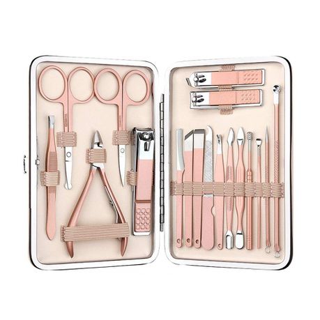 Manicure Set Rose Gold 18 Piece Buy Online in Zimbabwe thedailysale.shop