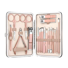 Load image into Gallery viewer, Manicure Set Rose Gold 18 Piece
