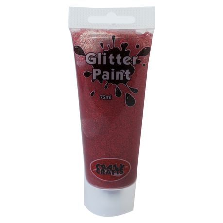 Crazy Crafts Acrylic Glitter Paint - Red Glitter Buy Online in Zimbabwe thedailysale.shop