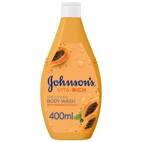 Johnson's Body Wash - Vita-Rich, Smoothing Papaya, 400ml x 6 Buy Online in Zimbabwe thedailysale.shop
