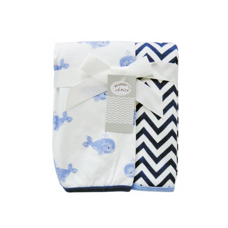 Mothers Choice - 2 Pack Knitted Baby Blanket - Whale Buy Online in Zimbabwe thedailysale.shop