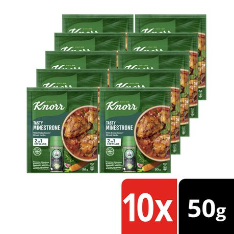 Knorr Tasty Minestrone with Robertsons Mixed Herbs Soup 10x50g Buy Online in Zimbabwe thedailysale.shop