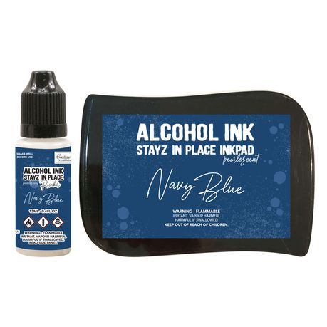 Stayz in Place Alcohol Ink Pad & Reinker (12ml) - Pearlescent - Navy Blue Buy Online in Zimbabwe thedailysale.shop
