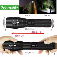 Load image into Gallery viewer, Powerful LED Flashlight Waterproof Zoomable Torch 5 Switch Modes
