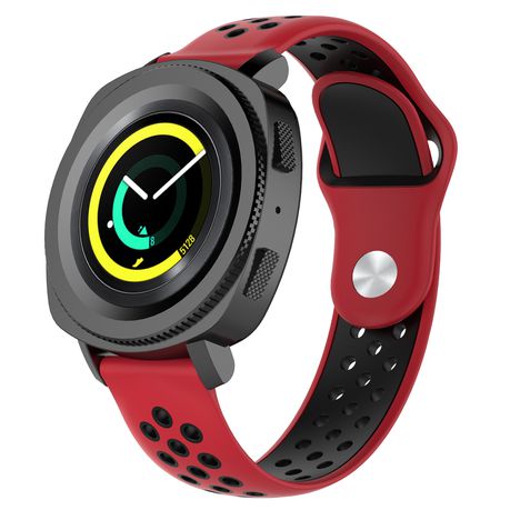 Red and Black Silicon Band Strap  for Samsung Galaxy Watch - 20mm