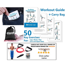 Load image into Gallery viewer, Atemi Sports Resistance Bands - with 50 Exercise Booklet
