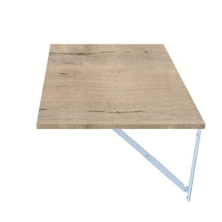 Fold Down Wall Mounted Study Desk Table 80x60cm - Rustic Wood Buy Online in Zimbabwe thedailysale.shop