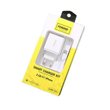 Load image into Gallery viewer, FONENG K240 2.4A Dual Port Complete Charger with Iphone Cable
