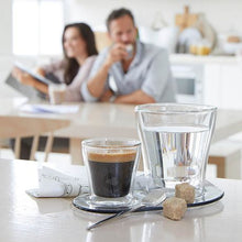 Load image into Gallery viewer, Leonardo Double Saucer for 2 Items DUO Handmade Grey Glass – Set of 6
