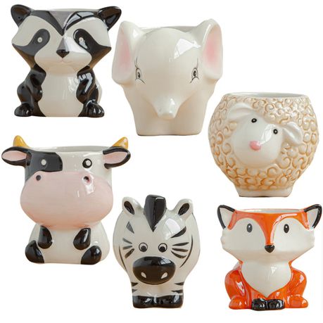 Pot Plant for Succulent Novel Animal 6 Set Buy Online in Zimbabwe thedailysale.shop