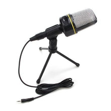 Load image into Gallery viewer, 3.5mm Condenser Microphone with Volume Control and Tripod Stand
