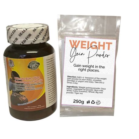 100 Ultimate Butt & Hips Enhancement Capsule with 250g Weight Gain Powder Buy Online in Zimbabwe thedailysale.shop