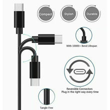 Load image into Gallery viewer, World Choice 1M USB Type C Charging &amp; Data Cable Black for Type C Devices
