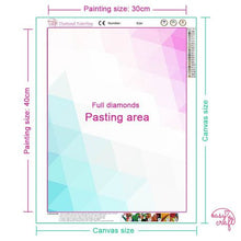 Load image into Gallery viewer, Diamond Painting DIY Kit, Round diamonds, 40x30cm- Pegasus and Moon
