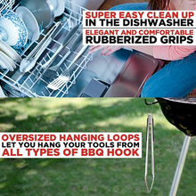 Load image into Gallery viewer, Lifespace Quality Heavy Duty BBQ Braai 4 Piece Tool Set
